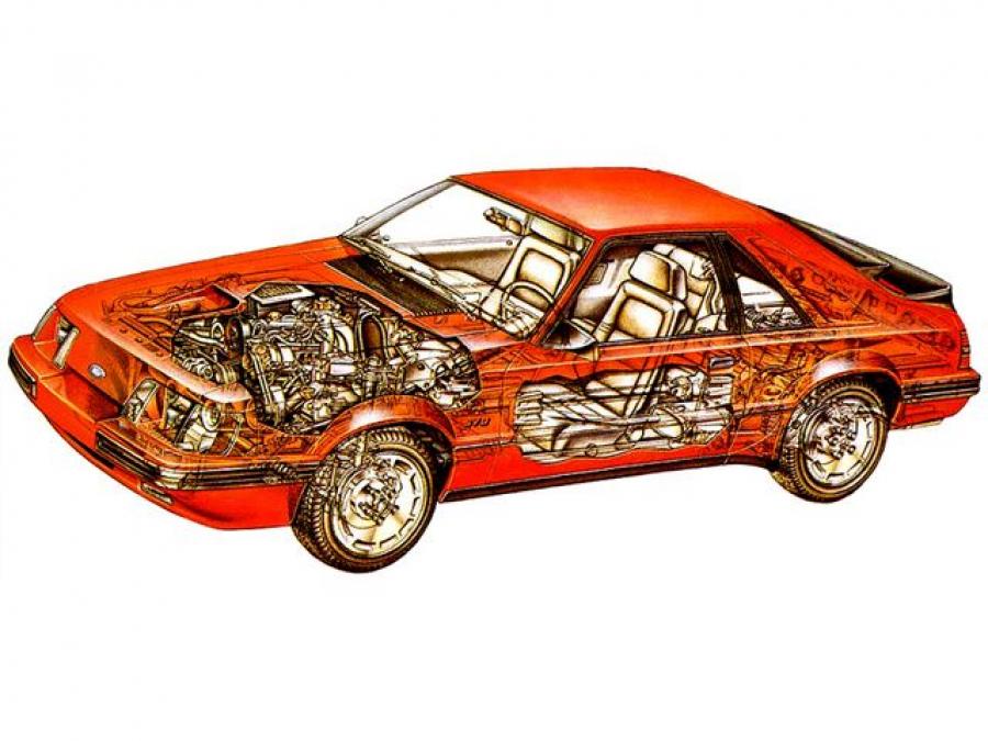 Схема Ford Mustang SVO (61B) 1984 года  (фото 14 из 19)
